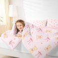 thumbnail image 3 of Castle Fairy Cute Ribbon Dreamy Bow King Bedding 7pcs,Kawaii Animal Bear King Bed in a Bag,Pink Cream,Pink Reversible, 3 of 7