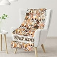 thumbnail image 2 of Chihuahua Blanket Gifts - 40x50 Inches Cute Throw Blanket for Kids & Adults - Light Orange Soft Fuzzy Blankets for Couch, Sofa, 2 of 6