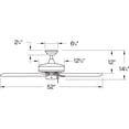 thumbnail image 6 of 901652FMB-NWA Hinkley Lighting Oasis - 52 Inch 5 Blade Ceiling Fan-Matte Black Finish, 6 of 11