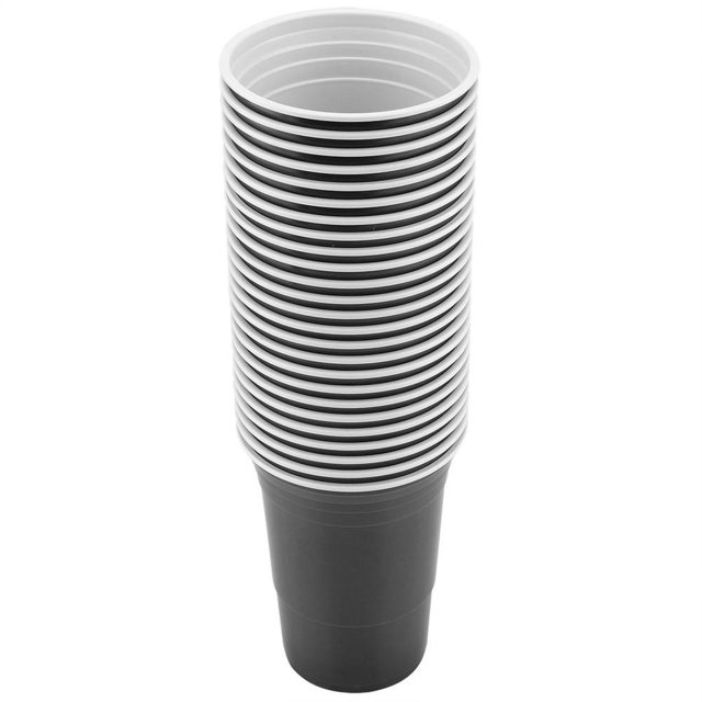 Beer Pong Beer Pong Set Beer Pong Cups Beer Pong Cup No Tóxicos Para Fiesta Beer Pong Set Beer Pong Drinking Game Set Beer Pong Cups-25 CupsBlack