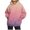 Pink, variant on NinXxx Women's Casual Crew Neck Pocket Gradient Hoodie Sweatshirt Pink L