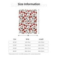 thumbnail image 4 of Throw Blanket for Couch Sofa and Bed, red food Super Soft Plush Throw Blanket, Fuzzy Cuteness Comfy Warm Washable Flannel Blanket & Throws for All Season, 4 of 5