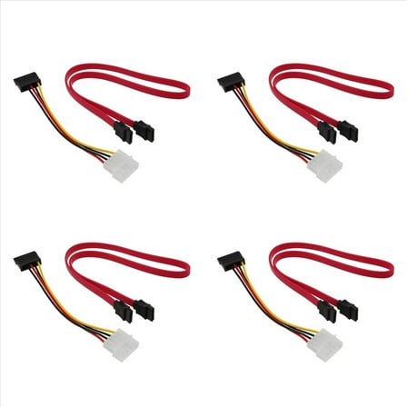 4 SATA Power Adapter Cable and 4 SATA Data Cable