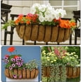 thumbnail image 2 of 4 Pack Trough Coco Liners - 24 Inch 100% Natural Coconut Coir Fiber Replacement Planter Basket Liners For Garden Window Flower Box, Wall Planter Baske, 2 of 5