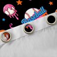 thumbnail image 4 of jejeloiu Baseball Games Gaming Curtains Pack of 2 (42x84 Each),Colorful Cartoon Stars Curtains Blackout For Girls Kids, 4 of 6