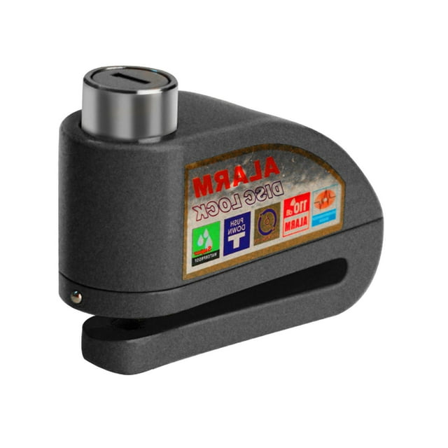 Candado de seguridad con alarma de freno para motocicleta, para bicicletas y scooters. Negro