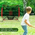 thumbnail image 3 of Baseball Net Pitching Net Extra-Large Easy to Install Portable Hitting Net Batting Practice Net Sports Accessories-Red, 3 of 8