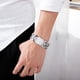 thumbnail image 4 of Pulsera clásica de acero y titanio con texto cruzado para hombre GS620 de acero inoxidable resistente para hombre y mujer, 4 of 5