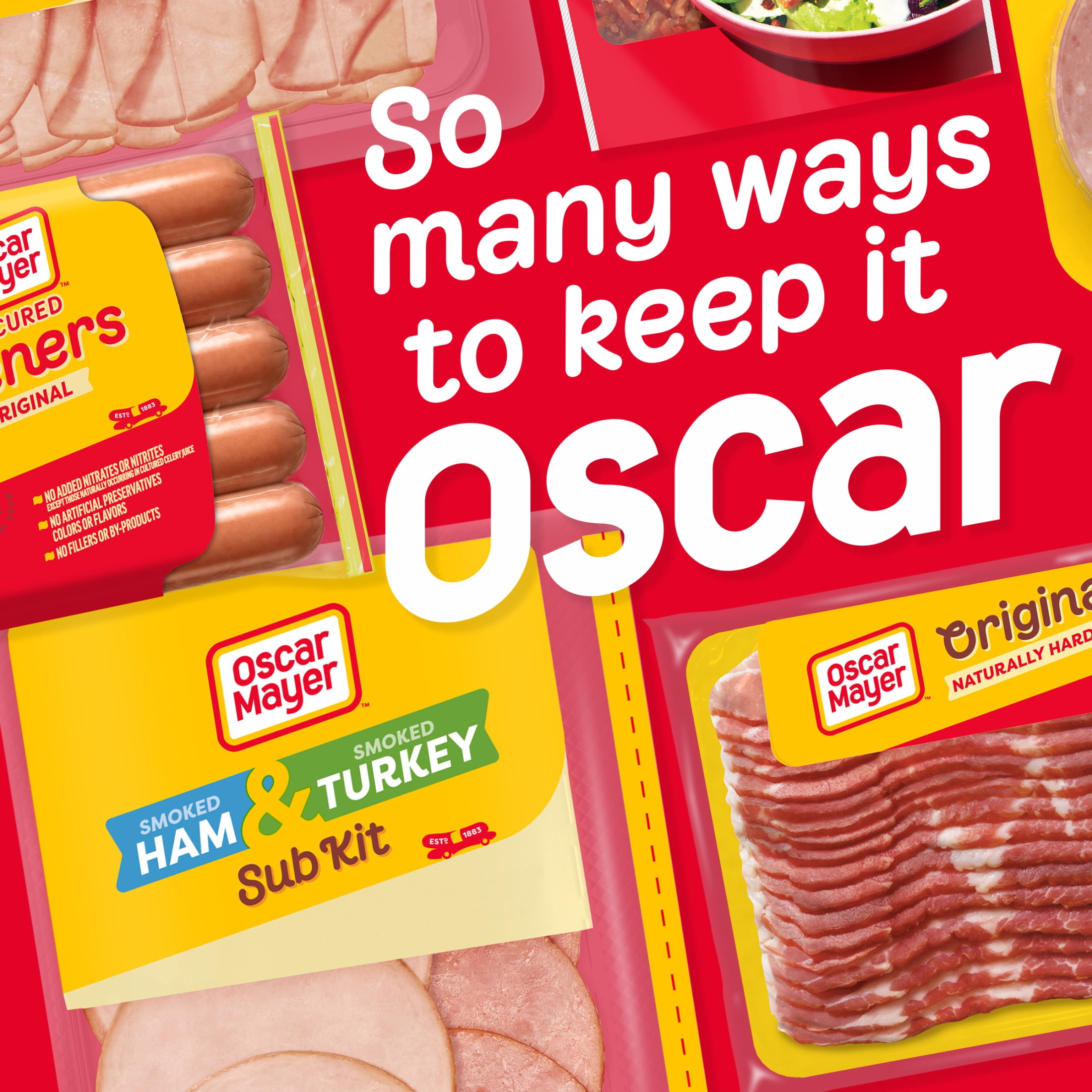 Oscar Mayer Sub Kit with Extra Lean Smoked Ham & Extra Lean Smoked Turkey Breast Sliced Deli Lunch Meat, 28 oz Package