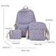 thumbnail image 5 of Mochila Juego Tres Piezas Acolchada Con Bolso Hombro Y Pequeño () Púrpura, 5 of 9