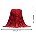 thumbnail image 3 of Btomtd 70"x80" Warm Fleece Throw Blanket for Sofa Bedding Bed Blanket Lightweight Cover Blanket for All Seasons Use, Red, 3 of 7