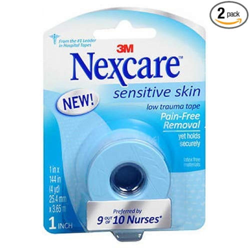 Sensitive Skin Tape, 1 in x 4 yds (Pack of 2), Ideal for those with