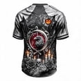 thumbnail image 3 of Dwelliawo Men's Dark Gothic Outfit Short Sleeve Trendy T Shirt Crew Neck Halloween Horror Graphic Pullover Silver M, 3 of 3