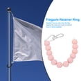 thumbnail image 5 of Uxcell Flagpole Retainer Ring, 12 Beaded Mount Ring Keep Flag Close to Pole with Stainless Steel Cable, Pink 2 Pcs, 5 of 6
