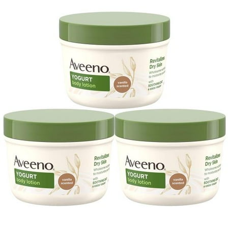 Natural Vanilla Creme - Aveeno Active Naturals Daily Moisturizing Body Yogurt Moisturizer Vanilla And Oats 7 Oz (3 Pack)