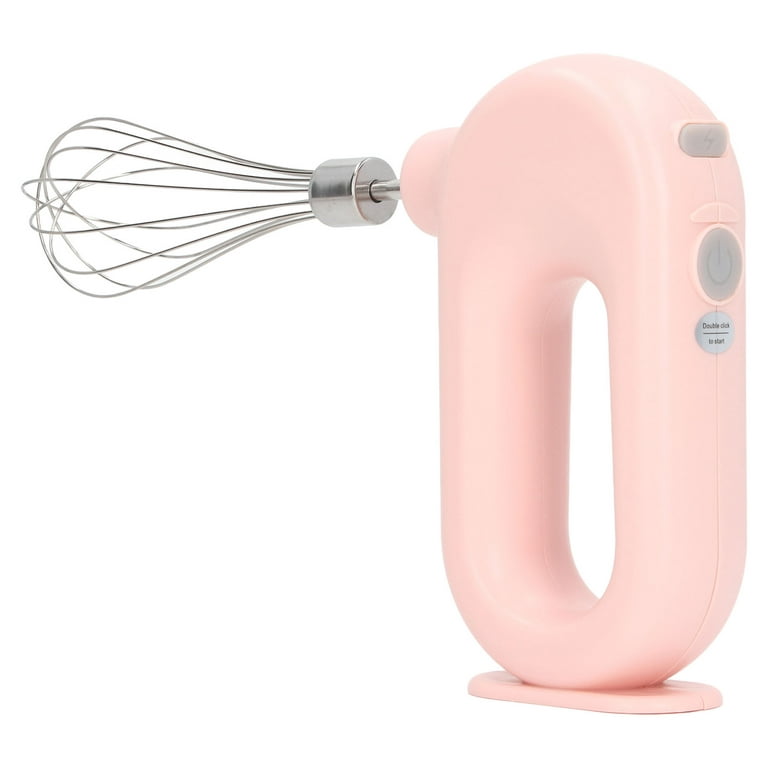 Handheld Milk Frother, Electric Hand Mixer DC 5V 20W USB Charging Flat  Bottom Design Powerful Torsion Motor For Home For Kitchen Pink