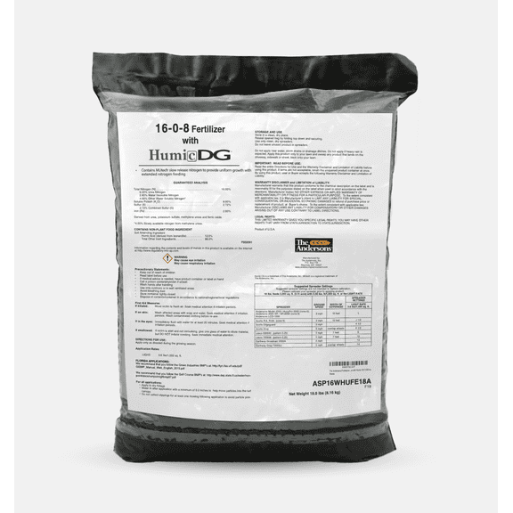 The Andersons Professional PGF 16-0-8 Fertilizer with Humic DG 5,000-sq 18lb Bag