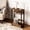 Light Brown, variant on 3-Tier Black Slim Side Table with Magazine Holder, Narrow End Table for Small Spaces, Modern Rustic Storage Shelf for Living Room Bedroom Couch