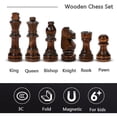 thumbnail image 3 of Juego de ajedrez, tablero magnético plegable de madera con 34 piezas, 3 of 5
