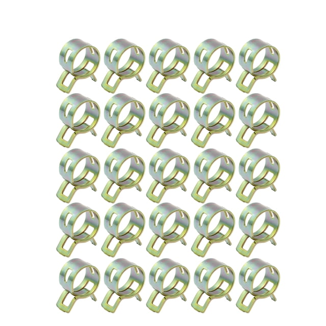 Unique Bargains 25pcs 13mm Auto Car Fuel Line Spring Clips Water Pipe Air Tube Clamps Hose Fastener