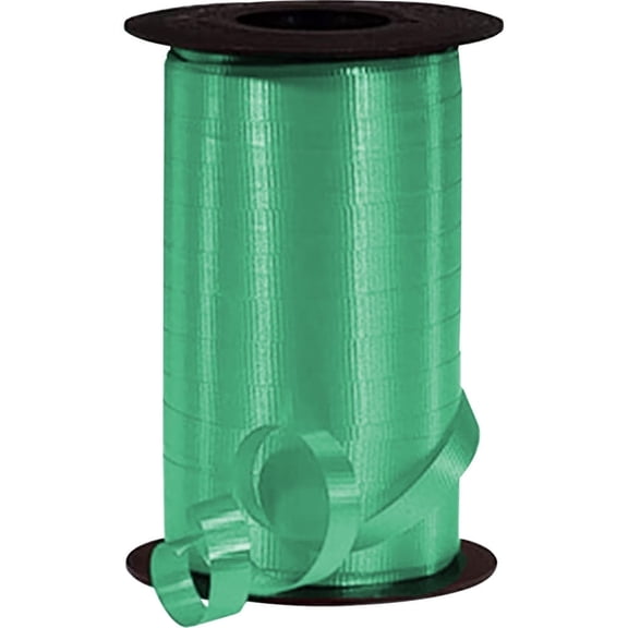 PMU 250 Yards x 3/8in Emerald Green Crimped Curling Ribbon String for Gift Wrapping Ribbon Balloon String Birthday Celebration Party Presents Decor, Festival Art Craft Accessories (1-250 Yard Rolls)