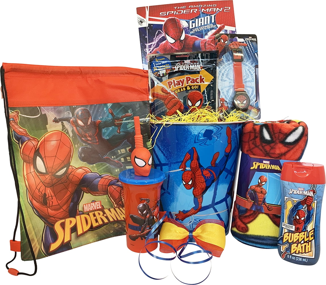 Gift Baskets For Kids Spiderman Fun & Games Accessory Toys, Playing Card, Perfect Gift Basket