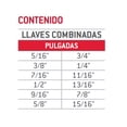 thumbnail image 4 of Juego Llaves Matraca Combinadas Pulido Espejo 12Pzs Urrea, 4 of 4
