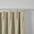 thumbnail image 3 of TWOPAGES 52 W X 96 L Inch Drapery Pinch Pleated Top Blackout Curtain Soft Linen Textured Drape for Bedroom, 1 Panel, Light Khaki, 3 of 6