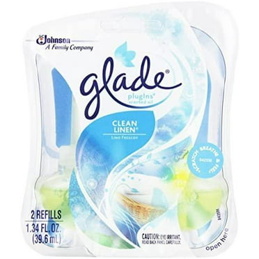 Glade PlugIns Clean Linen Scented Oil Air Freshener Refills, 2.01 Fl ...