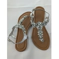 thumbnail image 2 of Fashostyle T-strap Trim Slingback Flat Women Sandal - SILVER, 2 of 2