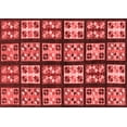thumbnail image 1 of Ahgly Company Machine Washable Indoor Rectangle Abstract Red Modern Area Rugs, 2' x 5', 1 of 4