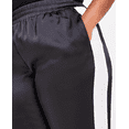 thumbnail image 3 of Plus Size Women High Waist Satin Wide Leg Pants Elastic Waist White Side Stripe Loose Straight Casual Trousers, 3 of 3
