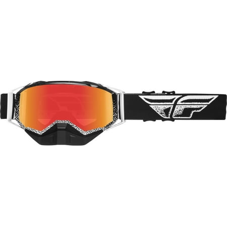- Fly Racing Black/White Snow Goggles w/Red Mirror Dual Lens One Size 37-5023