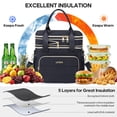 thumbnail image 4 of UKEIN 20L Expandable Insulated Lunch Bag for Women Men, Double Deck Leakproof Cooler Lunch Box, 5-Layer Thermal Lunch Tote for Camping, 4 of 7