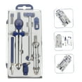 thumbnail image 2 of KAKOWELY Drawing Compasses 1 Set 7pcs Multi-functional Drawing Compasses Practical Drawing Tools (Blue)6.69"X2.09"X0.39", 2 of 5