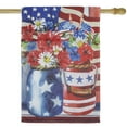 thumbnail image 7 of Northlight Stars and Stripes Patriotic Flower Bouquets Outdoor Flag - 28" x 40", 7 of 7