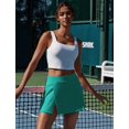 thumbnail image 5 of Pinspark Women's Tennis Skirts High Waisted Workout Skorts with Inner Pockets Side Split Golf Skirt Lightweight Athletic Skort Summer, 5 of 6