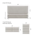 thumbnail image 3 of Vant Upholstered Wall Panels, Micro Suede Neutral Sand (4 Pack), 3 of 8