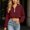 Wine women's cropped long sleeve sweatshirt a1, variant on thefmos Women's Fall Winter Cropped Long Sleeve Pullover Tops Collared Zip Design Casual Trendy Sweatshirts Basic Solid Cozy Outfits for Cold Weather Clothes, Gray 2XL