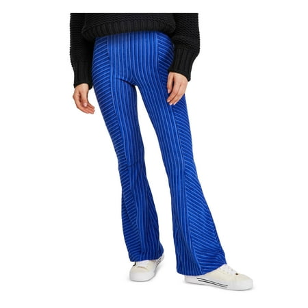 FREE PEOPLE $78 Womens New Blue Pinstripe Boot Cut Casual Pants XS B+B