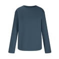 thumbnail image 3 of Mens Long Sleeve Casual Lightweight Fitted Basic T-Shirt Men's Cotton Casual T-Shirt Long Sleeve Classic Loose Crew Neck Solid Color Stretch Muscle Tees Tshirts Gym Workout Athletic Pullover Shirts, 3 of 5
