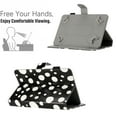 thumbnail image 4 of Case for 7 Inch Android Tablet/Galaxy Tab A 7-Inch SM-T280 /Galaxy Tab 4 7" T230 /Onn 7 Inch, PU Leather Folio Kickstand Cover, Wave Point Pattern with Pen Slot & Card Slots, Black + White, 4 of 9