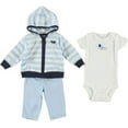 thumbnail image 3 of Carter's 3 Pc Cardigan Set - Blue Stripe Elephant- 3 Months, 3 of 4