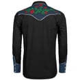 thumbnail image 2 of COOFANDY Men's Western Shirts Embroidered Cowboy Shirt Long Sleeve Slim Fit Halloween Shirts, 2 of 6