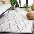 thumbnail image 3 of SAFAVIEH Cabana Tylar Diamond Indoor/Outdoor Area Rug, Ivory/Black, 5'1" x 7'6", 3 of 14