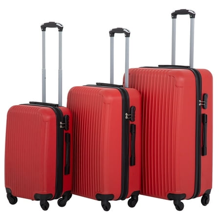 Suitcase Luggage Sets 3 Piece TravelCarry Expandable With Password Lock Lightweight Durablet ABS Spinner 20 24