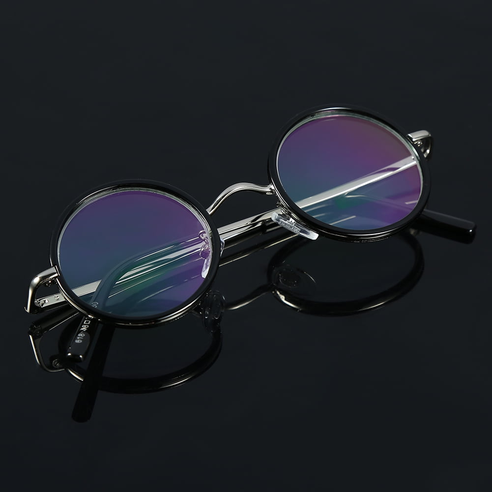 HERCHR Reading Glasses, Retro Round Resin Lightweight Magnifying