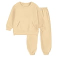 thumbnail image 4 of UACY Boys Girls Fleece Sweatsuit 2 Piece Set - Crewneck Sweatshirt & Jogger Sweatpants Outfit, Kids Tracksuit for School Casual Lounge Active Wear, 4 of 5