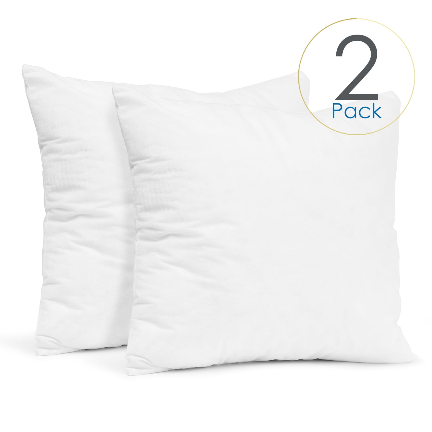 Utopia Bedding Throw Pillows Insert (Pack of 2, Black) - 18 x 18 Inches Bed  and Couch Pillows - Indoor Decorative Pillows