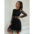 thumbnail image 2 of Eilly Bazar Lace Dresses Long Sleeve For Women Knee-Length Sizes From XS To XL, 2 of 4